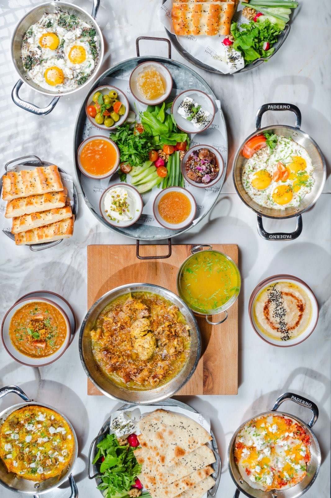 Food photography in Bahrain by Epic Content: Persian feast spread at Golestan