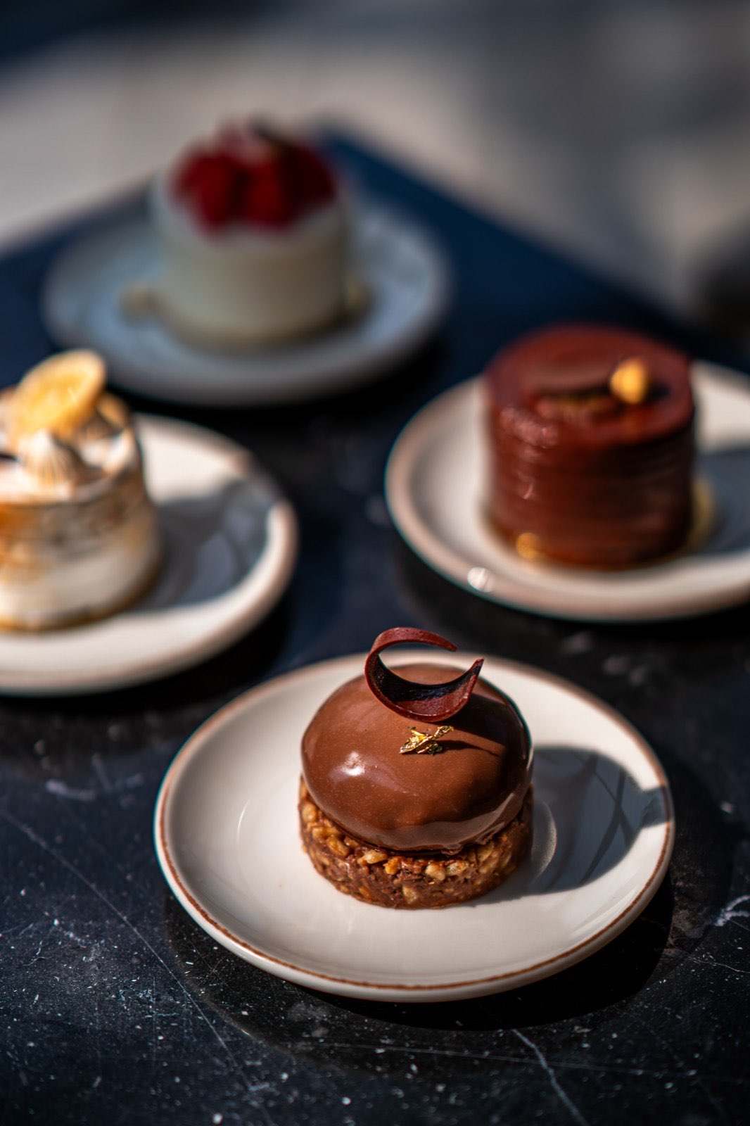 Food photography by Epic Content: dessert selection at Avens, Saudi Arabia