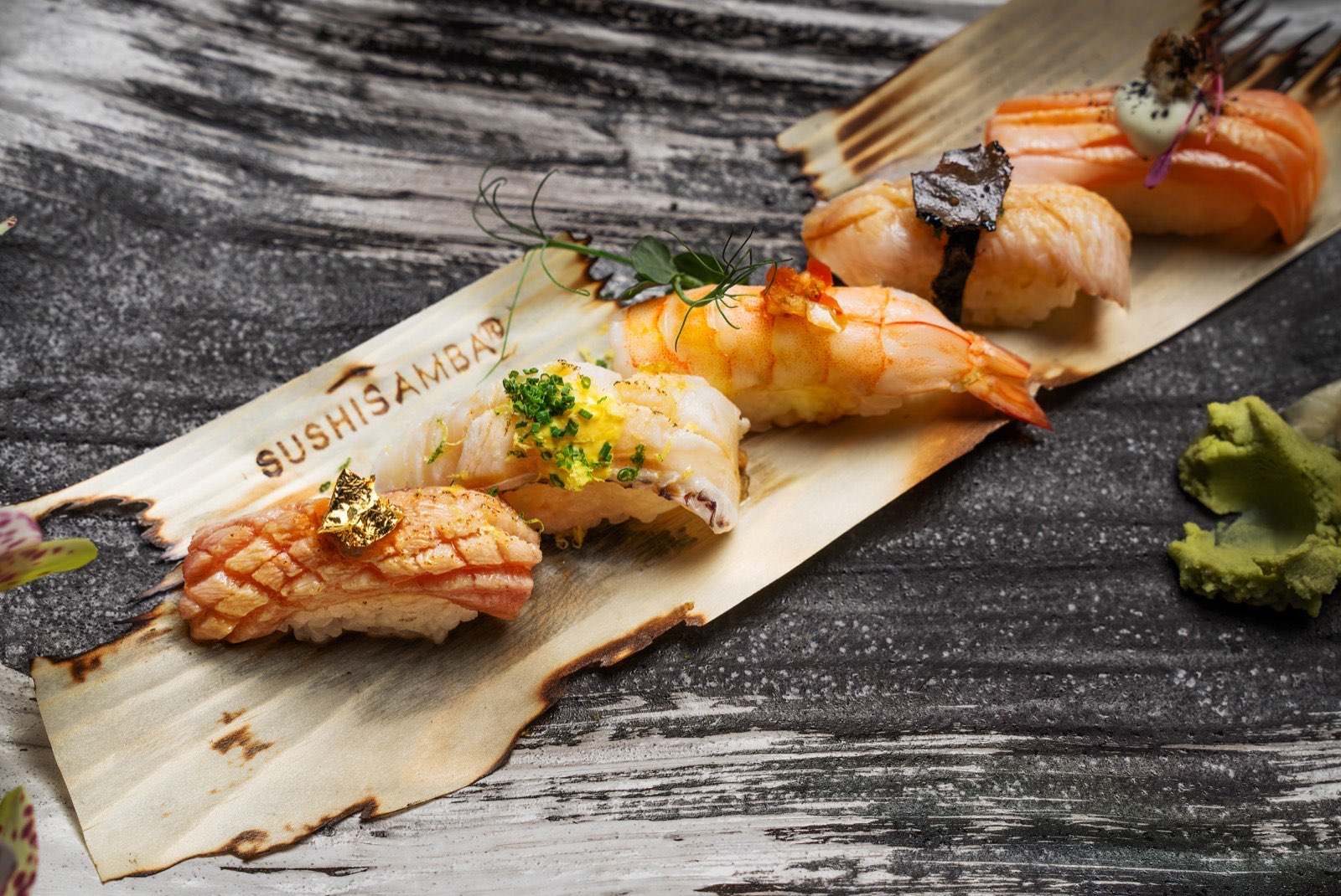 Menu photography in Bahrain by Epic Content: nigiri selection at SushiSamba